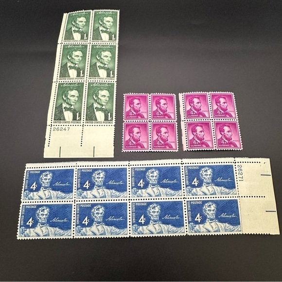 Vintage Postage Stamps Abraham Lincoln - Not used - Picture 3 of 11